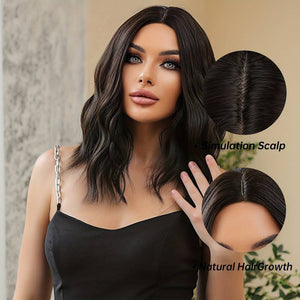 Long Curly Black Wigs Synthetic Women's Wigs For Daily Use