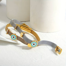 Charger l&#39;image dans la galerie, Blue Eye Stainless Steel Lucky Bracelet