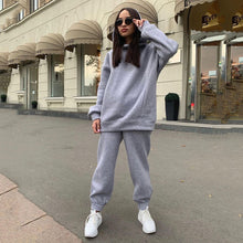 Load image into Gallery viewer, Fashion Solid Color Hoodie Casual Two-piece Set