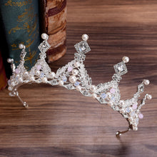 Cargar imagen en el visor de la galería, Korean Style Bridal Crown Earring Accessory Set for Occasions