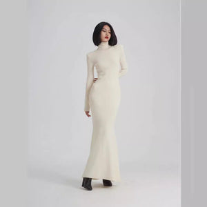 Autumn And Winter Fishtail Skirt Wool Knitted Slim Fit Slimming Waist Sheath  Party dress