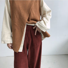 Cargar imagen en el visor de la galería, Turtleneck knitted vest vest sweater