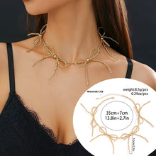 Cargar imagen en el visor de la galería, Niche Beaded Knotted Bow Earring Bracelet Necklace