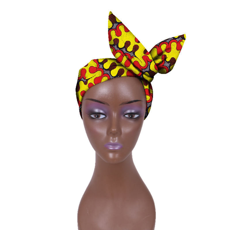 African Women Wax Cloth Cotton Turban