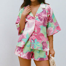 Load image into Gallery viewer, Summer Printed Short-sleeved Hot Pants Casual Suit