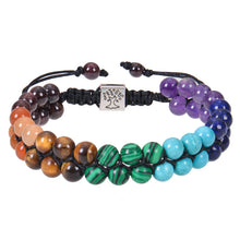 Charger l&#39;image dans la galerie, Fashion Jewelry 6mm 7 Chakra Stone Bead Yoga Meditation Bracelet Healing Crystal Double Layer Natural Gemstone Beaded Anxiety Bracelets For Women