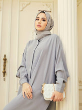 Charger l&#39;image dans la galerie, Solid Bat wing Sleeve Abbaya, Elegant Loose Maxi Kaftan