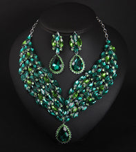 Charger l&#39;image dans la galerie, Crystal African Necklace Earring Set for Occasions