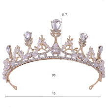 Cargar imagen en el visor de la galería, Korean Style Bridal Crown Earring Accessory Set for Occasions