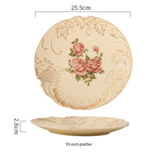 Charger l&#39;image dans la galerie, European-style Ceramic Tableware Household Rice Bowl Soup Dish &amp; Plate Fruit Plate