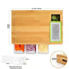 Laden Sie das Bild in den Galerie-Viewer, Bamboo Multi-functional Vegetable Cutting Board Cutting Board With Storage Box