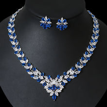 Load image into Gallery viewer, Bride Zircon Jewelry Necklace Earring Set for Occassions