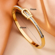 Cargar imagen en el visor de la galería, Gold Plating Exquisite Stainless Steel Bracelet Fashion Bracelet &amp; Bangles For Women Lady Jewelry Charm Valentine&#39;s Gift