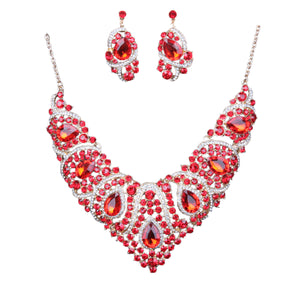 Colorful Bridal Necklace And Earring Set for occasions