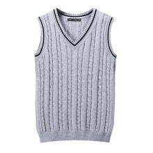 Cargar imagen en el visor de la galería, V-neck Vest Twisted Pullover Sweater Men&#39;s Vest