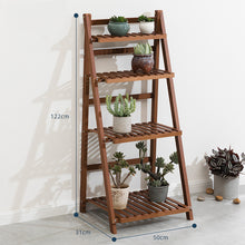 Charger l&#39;image dans la galerie, Balcony Flower Stand Solid Wood Multi-layer Indoor Floor Jardiniere