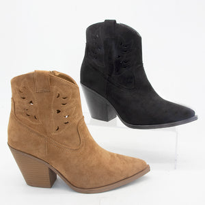 High heel solid color sleeve ankle boots