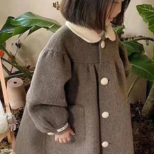 Laden Sie das Bild in den Galerie-Viewer, Doll Collar Mid-length Girls&#39; Woolen Winter Winter New Coat