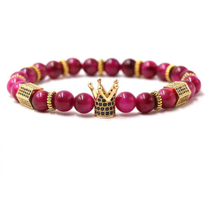 Micro-set zircon crown bracelet