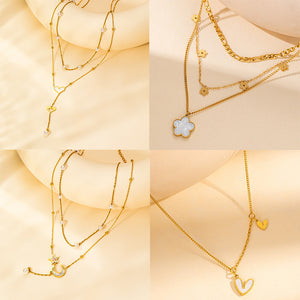 Fashion Color Candy Love Heart Color Gem Necklace Accessories