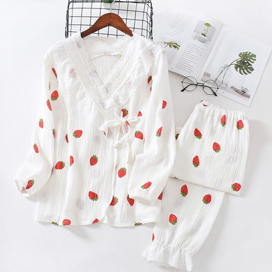 Pure Cotton Kimono And Post-pregnancy Nursing Clothes And Home Pajamas