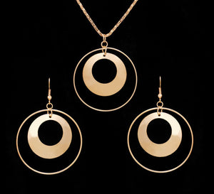 Creative round earring necklace set for occasions