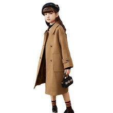 Cargar imagen en el visor de la galería, Girls&#39; Woolen Coat Mid-length Autumn And Winter College Style