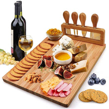 Laden Sie das Bild in den Galerie-Viewer, Bamboo cutting board bamboo tray cheese plate for your kitchen