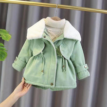 Cargar imagen en el visor de la galería, Baby Girl Winter Clothes Cotton-padded Coat Jacket