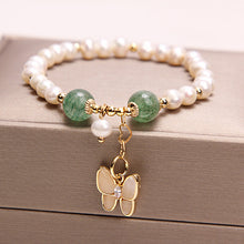 Load image into Gallery viewer, Freshwater Pearl Strawberry Quartz Bracelet Bracelet Female Opal Butterfly Bracelet