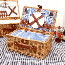 Charger l&#39;image dans la galerie, Storage Basket Rattan Wicker Picnic Basket Vegetable Basket