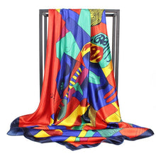 Charger l&#39;image dans la galerie, Large Square Scarf Simulation Silk Scarf Shawl All-match Scarf Scarf