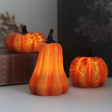 Cargar imagen en el visor de la galería, New Halloween Pumpkin Lantern Simulation Pumpkin LED Candle Lamp Resin Luminous Pumpkin