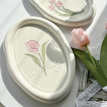 Charger l&#39;image dans la galerie, Common Calla Tulip French Relief Ceramic Plate Tableware