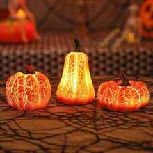 Cargar imagen en el visor de la galería, New Halloween Pumpkin Lantern Simulation Pumpkin LED Candle Lamp Resin Luminous Pumpkin