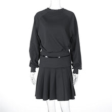 Cargar imagen en el visor de la galería, Long Sleeve Sweater Pleated Skirt Two-piece Suit