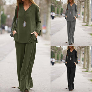 Women's Fashion Tracksuit 2 Piece Long Sleeve Set