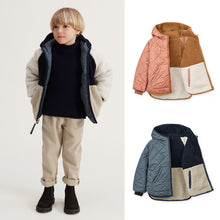 Cargar imagen en el visor de la galería, Children&#39;s Double-sided Wear Hooded Cotton Coat Jacket