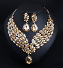 Charger l&#39;image dans la galerie, Crystal African Necklace Earring Set for Occasions