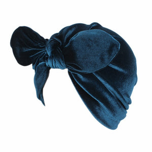 New rabbit ears velvet turban hat