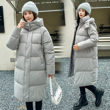 Laden Sie das Bild in den Galerie-Viewer, Long Over The Knee Thickened Hooded Jacket