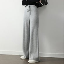 Charger l'image dans la galerie, Stretch Elastic Waistband Lace-up Straight Wide-leg Pants