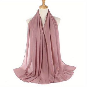 Solid Color Veil Chiffon Hijab