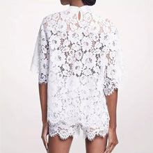 Load image into Gallery viewer, Women's Fashion Lace Top Shorts Suit