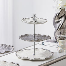 Charger l&#39;image dans la galerie, Ceramic Skewer Count Heart Plate Cake Stand Afternoon Tea Three-layer Fruit Plate tableware