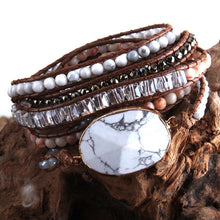 Cargar imagen en el visor de la galería, RH Fashion Boho Beaded Bracelet Handmade Mixed Natural Stones &amp; Crystal Stone Charm 5 Strands Wrap Bracelets Women Gift DropShip