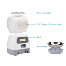 Cargar imagen en el visor de la galería, 3.5L Automatic Pet Feeder Smart  Dispenser For Cats &amp; Dogs