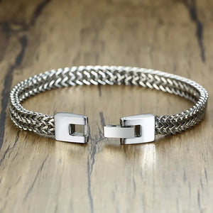 STYLISH STAINLESS STEEL BALI FOXTAIL CHAIN BRACELET FOR MEN