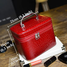 Cargar imagen en el visor de la galería, Makeup Box Makeup Case Makeup Bag  Organizer Cosmetic Cases Travel  Storage Box with Mirror