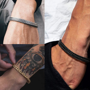 STYLISH STAINLESS STEEL BALI FOXTAIL CHAIN BRACELET FOR MEN